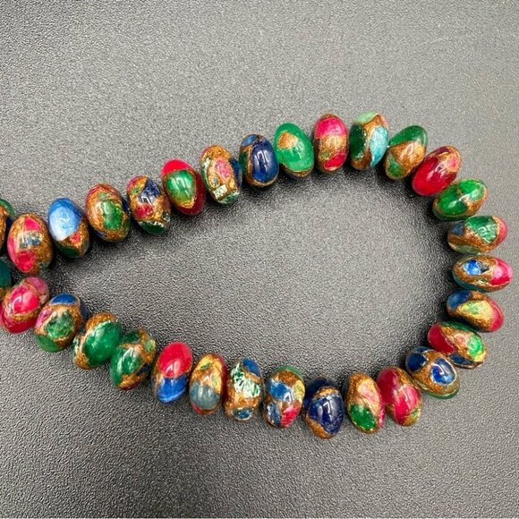 Boho Jade Quartz Stone Gemstone Necklace with Toggle Clasp - Picture 7 of 13